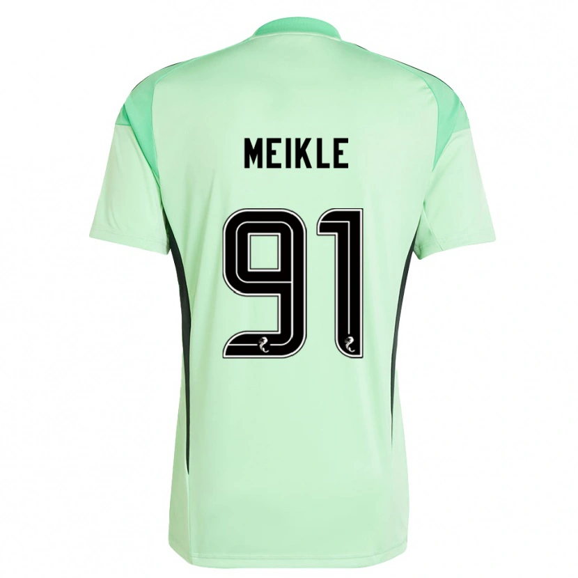 Danxen Mujer Camiseta Jamie Meikle #91 Negro Verde Claro Portero Equipación 2025/26 La Camisa