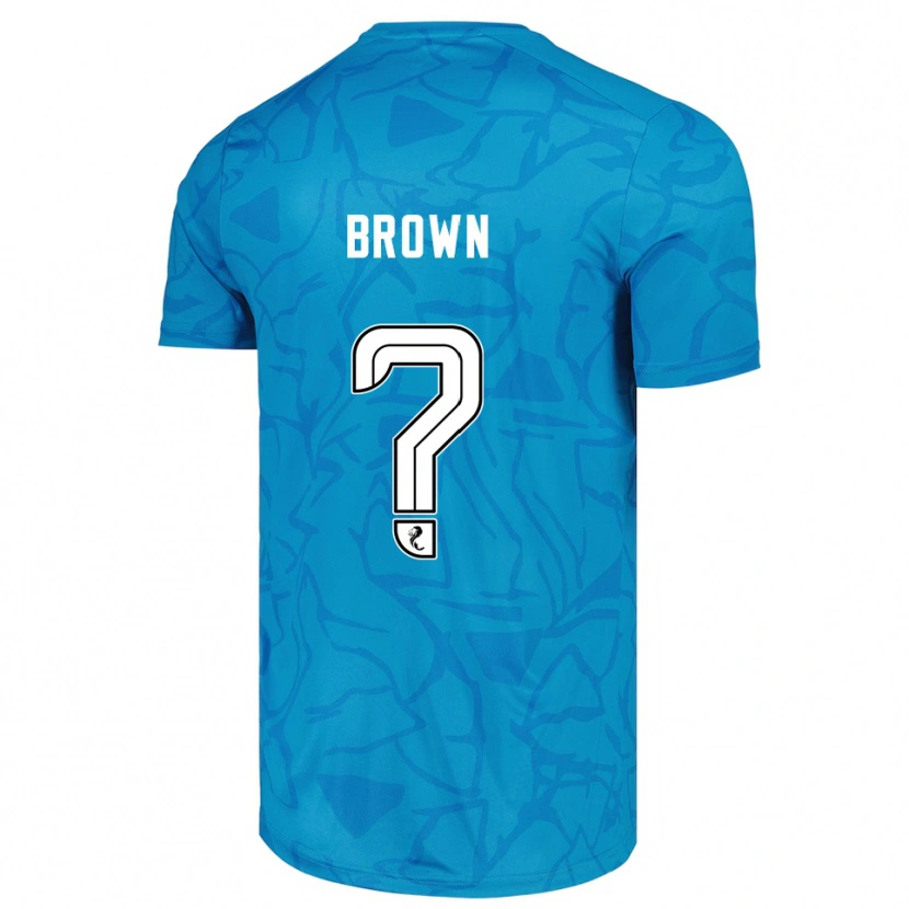 Danxen Mujer Camiseta Fraser Brown #0 Blanco Azul Portero Equipación 2025/26 La Camisa