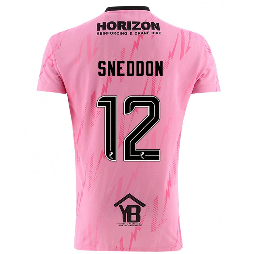 Danxen Mujer Camiseta Jamie Sneddon #12 Negro Rosa Portero Equipación 2025/26 La Camisa