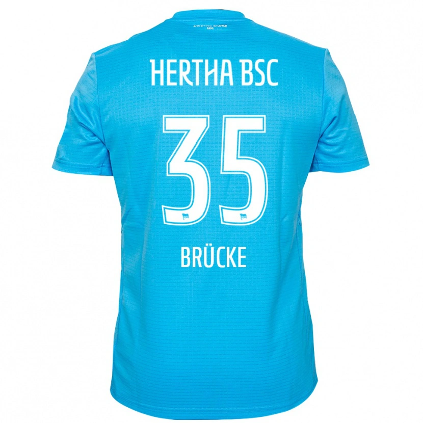 Danxen Mujer Camiseta Marius Gersbeck #35 Azul Claro Blanco Portero Equipación 2025/26 La Camisa
