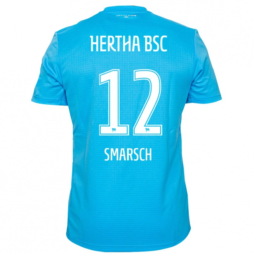 Danxen Mujer Camiseta Dennis Smarsch #12 Azul Claro Blanco Portero Equipación 2025/26 La Camisa