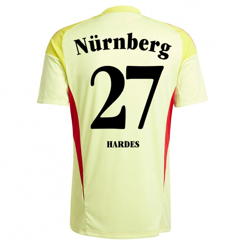 Danxen Mujer Camiseta Aaron Hardes #27 Negro Amarillo Portero Equipación 2025/26 La Camisa