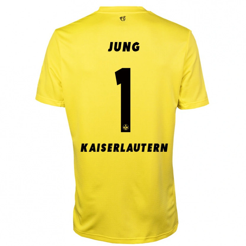 Danxen Mujer Camiseta Moritz Jung #1 Negro Amarillo Portero Equipación 2025/26 La Camisa