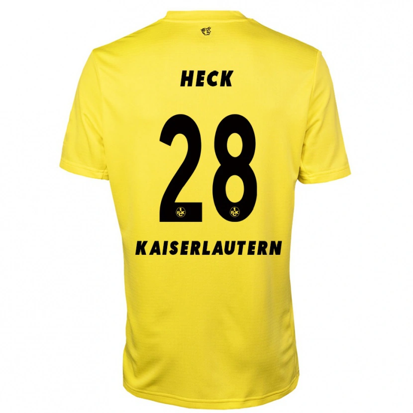 Danxen Mujer Camiseta Fabian Heck #28 Negro Amarillo Portero Equipación 2025/26 La Camisa
