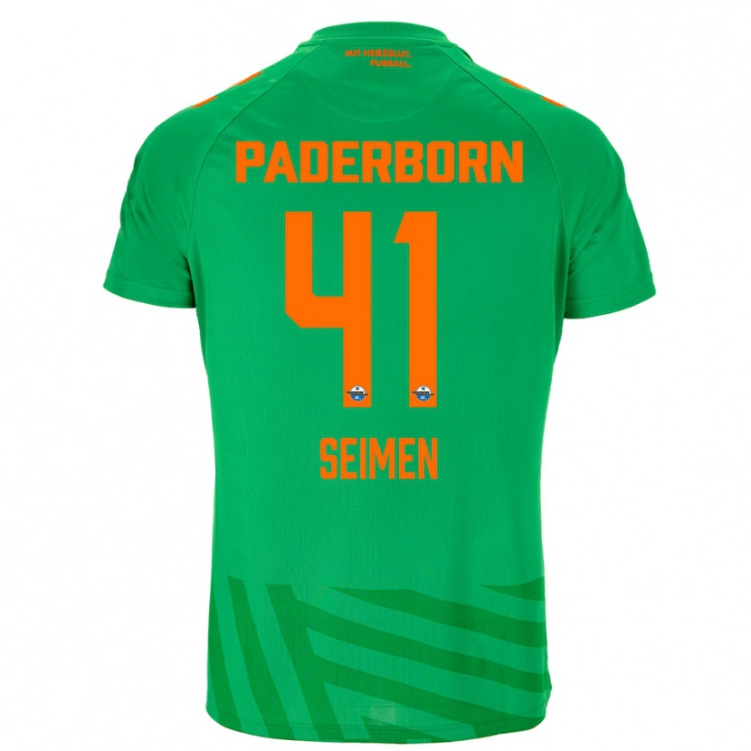 Danxen Mujer Camiseta Dennis Seimen #41 Naranja Verde Portero Equipación 2025/26 La Camisa