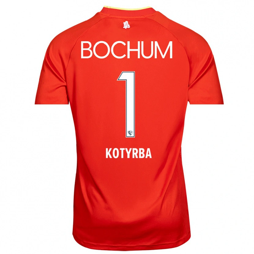 Danxen Mujer Camiseta Finn Kotyrba #1 Blanco Rojo Portero Equipación 2025/26 La Camisa