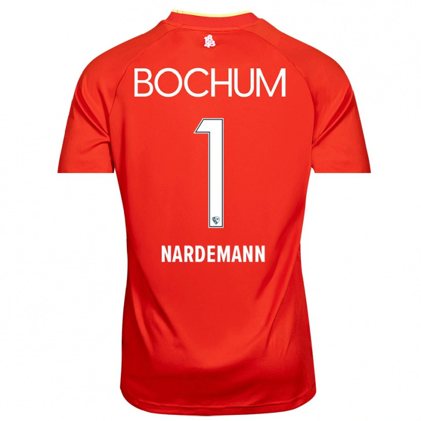 Danxen Mujer Camiseta Kari Närdemann #1 Blanco Rojo Portero Equipación 2025/26 La Camisa