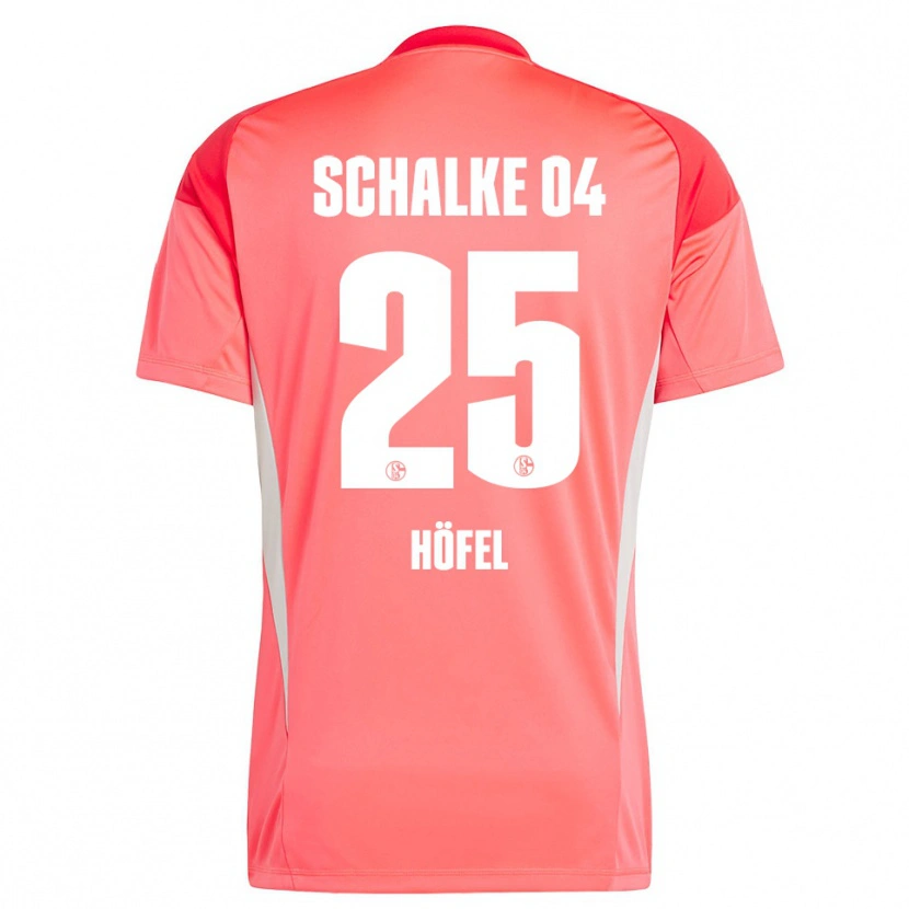 Danxen Mujer Camiseta Luca Höfel #25 Rojo Coral Portero Equipación 2025/26 La Camisa