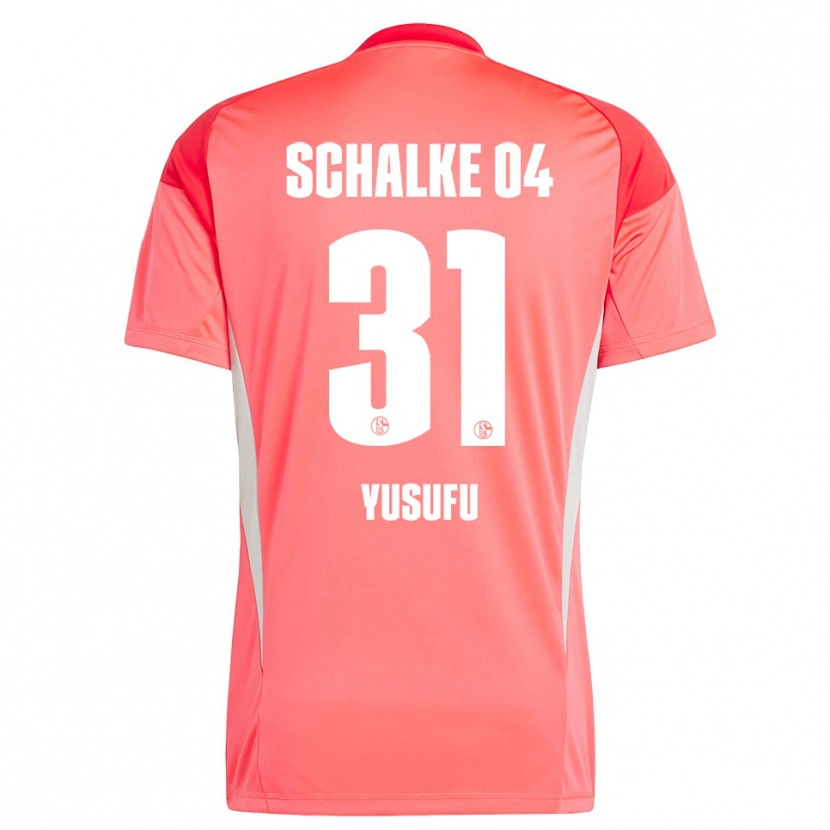 Danxen Mujer Camiseta Faaris Yusufu #31 Rojo Coral Portero Equipación 2025/26 La Camisa