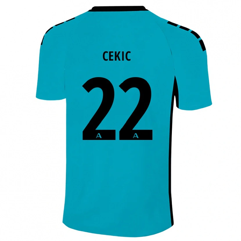 Danxen Mujer Camiseta Adnan Cekic #22 Cian Portero Equipación 2025/26 La Camisa