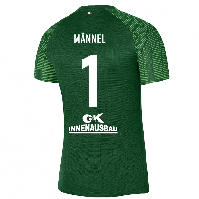 Danxen Mujer Camiseta Martin Männel #1 Negro Verde Oscuro Portero Equipación 2025/26 La Camisa