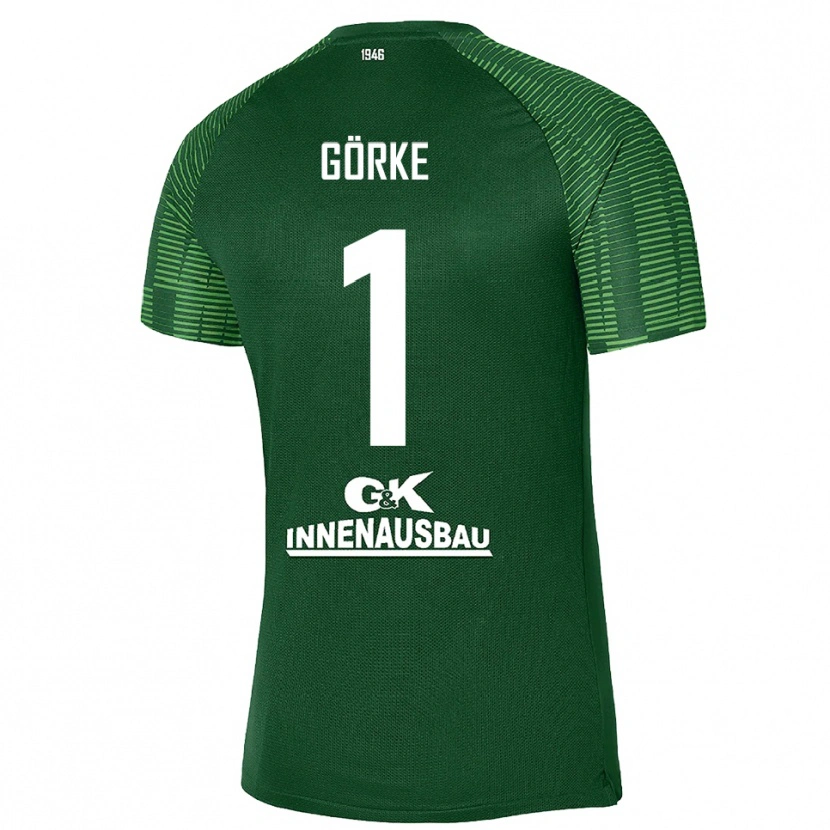 Danxen Mujer Camiseta Arthur Görke #1 Negro Verde Oscuro Portero Equipación 2025/26 La Camisa
