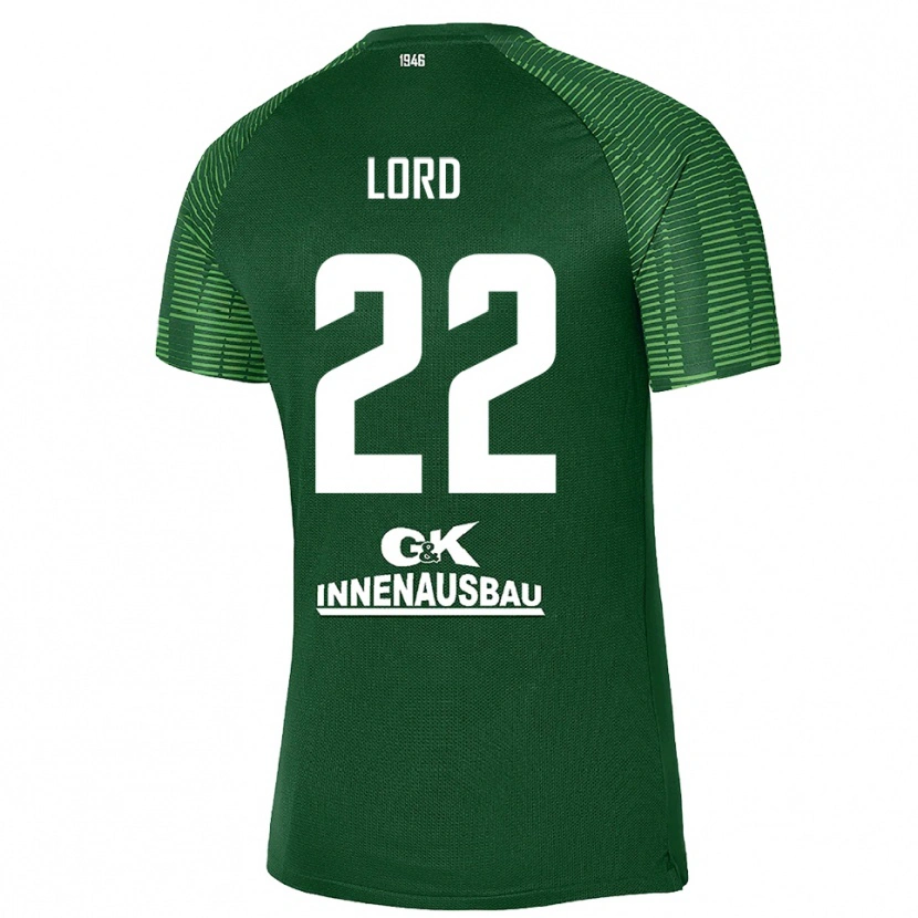 Danxen Mujer Camiseta Louis Lord #22 Negro Verde Oscuro Portero Equipación 2025/26 La Camisa