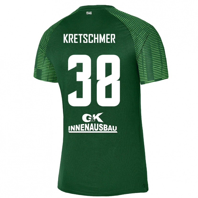 Danxen Mujer Camiseta Theo Kretschmer #38 Negro Verde Oscuro Portero Equipación 2025/26 La Camisa