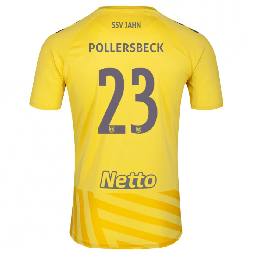 Danxen Mujer Camiseta Julian Pollersbeck #23 Gris Amarillo Portero Equipación 2025/26 La Camisa