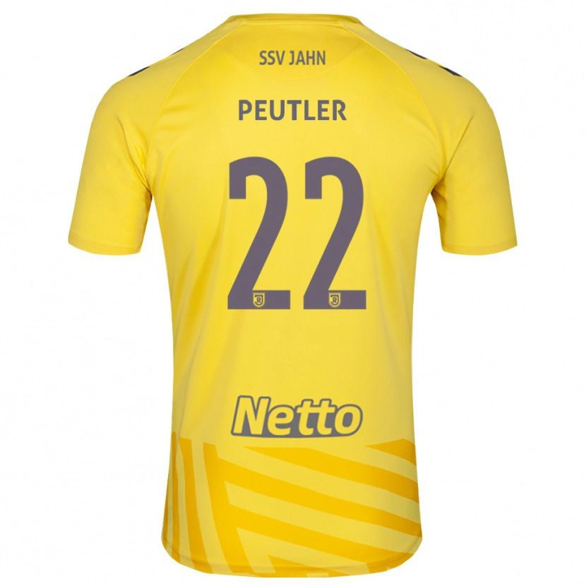 Danxen Mujer Camiseta Julio Peutler #22 Gris Amarillo Portero Equipación 2025/26 La Camisa