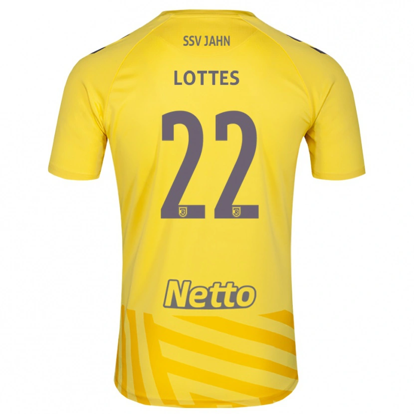 Danxen Mujer Camiseta Benjamin Lottes #22 Gris Amarillo Portero Equipación 2025/26 La Camisa