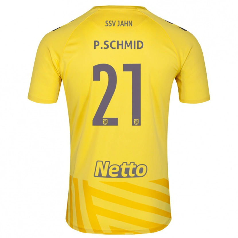 Danxen Mujer Camiseta Paul Schmid #21 Gris Amarillo Portero Equipación 2025/26 La Camisa