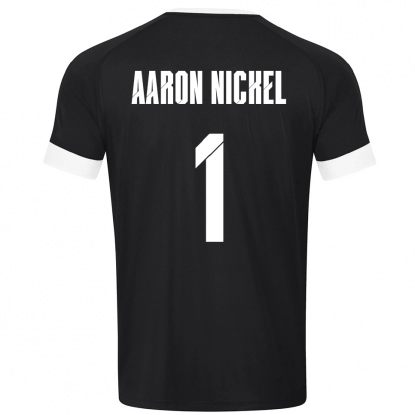 Danxen Mujer Camiseta Arvit Aaron Nickel #1 Blanco Negro Portero Equipación 2025/26 La Camisa