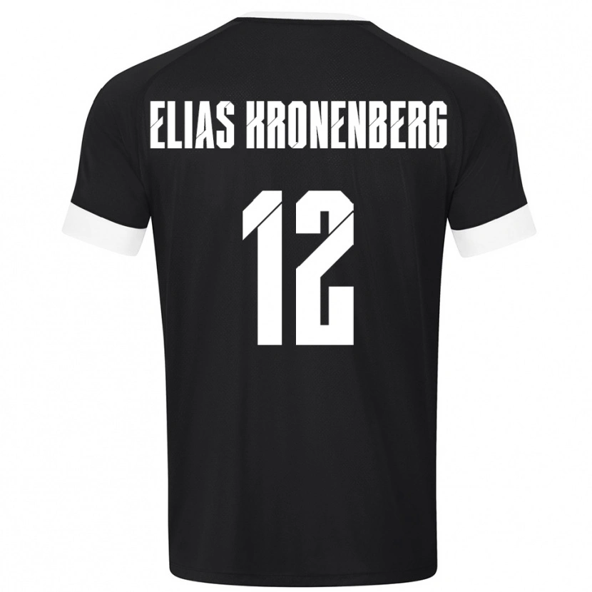 Danxen Mujer Camiseta Sebastian Elias Kronenberg #12 Blanco Negro Portero Equipación 2025/26 La Camisa