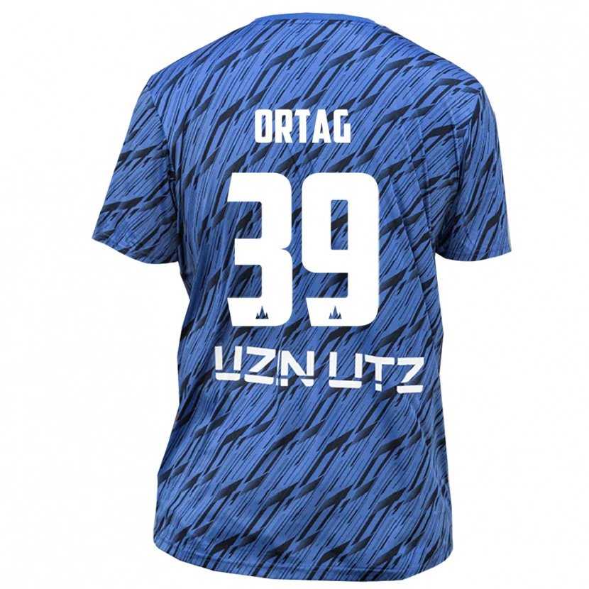 Danxen Mujer Camiseta Christian Ortag #39 Blanco Azul Real Portero Equipación 2025/26 La Camisa
