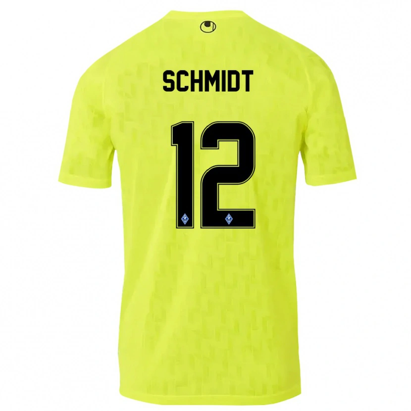 Danxen Mujer Camiseta Niclas Schmidt #12 Negro Amarillo Portero Equipación 2025/26 La Camisa
