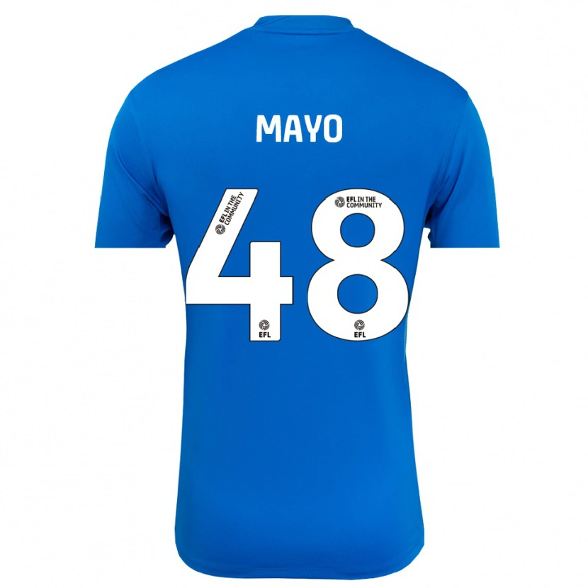 Danxen Mujer Camiseta Bradley Mayo #48 Azul Blanco Portero Equipación 2025/26 La Camisa