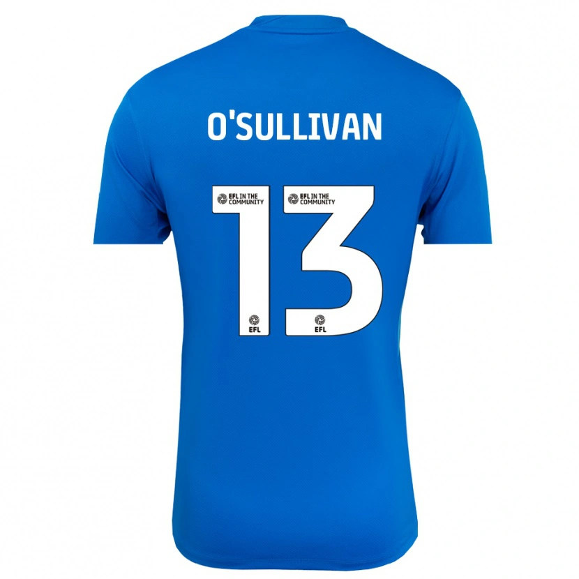 Danxen Mujer Camiseta William O'Sullivan #13 Azul Blanco Portero Equipación 2025/26 La Camisa