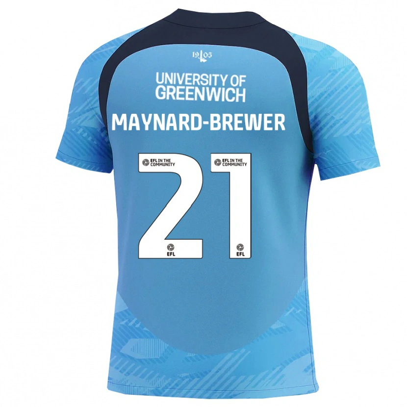 Danxen Mujer Camiseta Ashley Maynard-Brewer #21 Azul Blanco Portero Equipación 2025/26 La Camisa