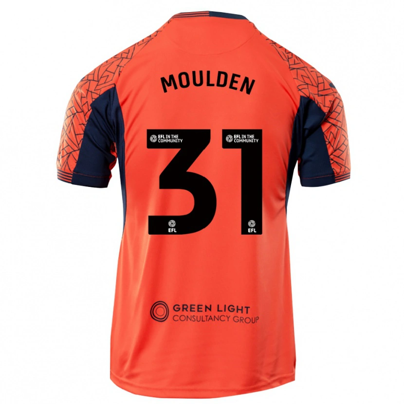 Danxen Mujer Camiseta Louie Moulden #31 Negro Naranja Portero Equipación 2025/26 La Camisa