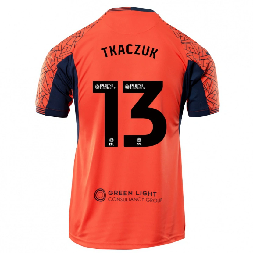 Danxen Mujer Camiseta Nikodem Tkaczuk #13 Negro Naranja Portero Equipación 2025/26 La Camisa