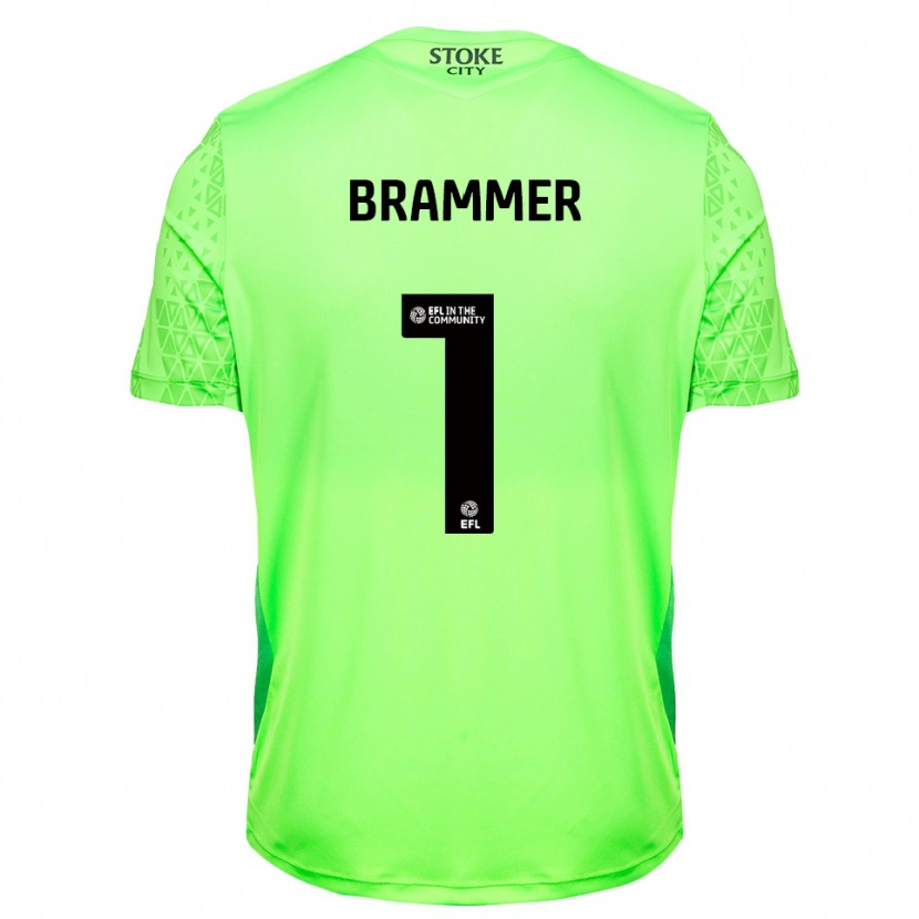 Danxen Mujer Camiseta Ruben Brammer #1 Verde Negro Portero Equipación 2025/26 La Camisa