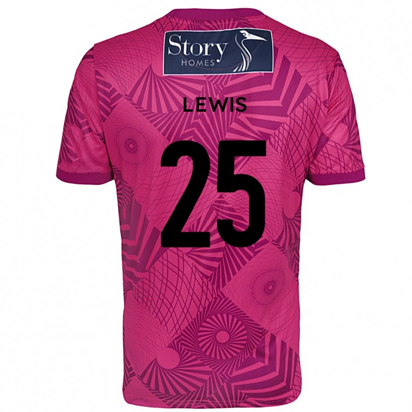 Danxen Mujer Camiseta Harry Lewis #25 Morado Magenta Portero Equipación 2025/26 La Camisa