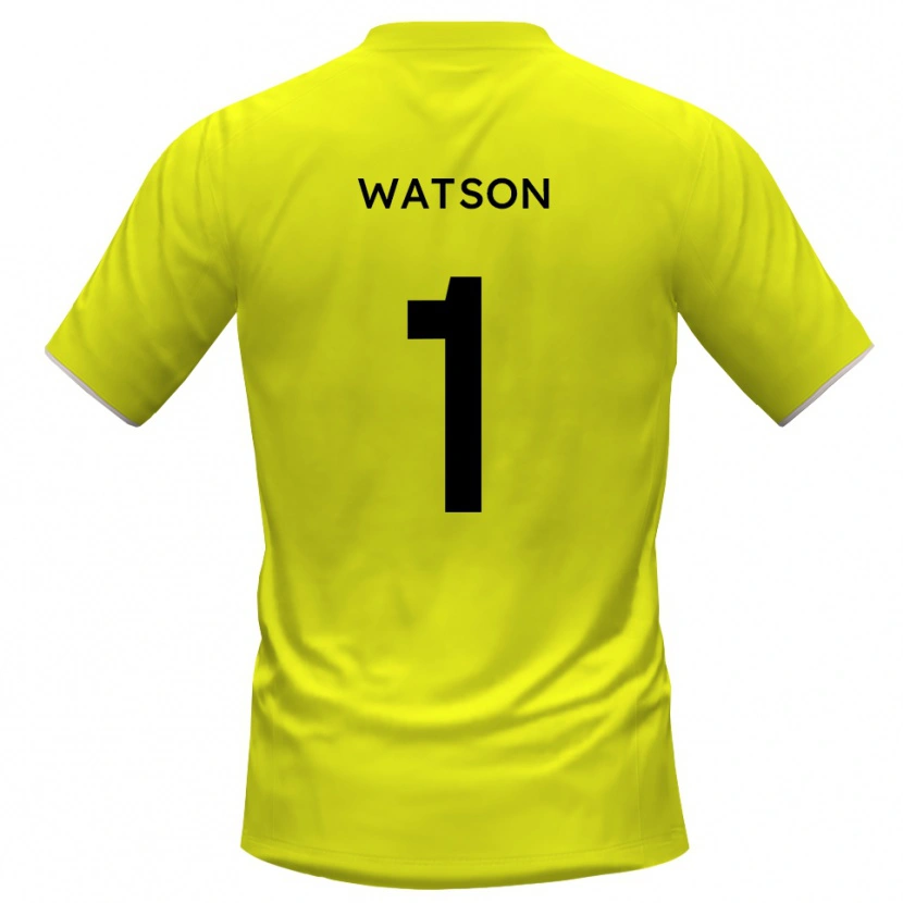 Danxen Mujer Camiseta Rory Watson #1 Negro Amarillo Portero Equipación 2025/26 La Camisa