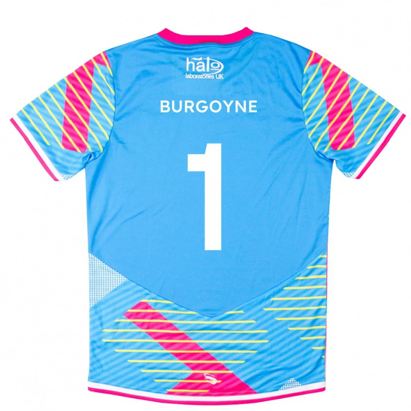 Danxen Mujer Camiseta Harry Burgoyne #1 Rosa Azul Cielo Portero Equipación 2025/26 La Camisa