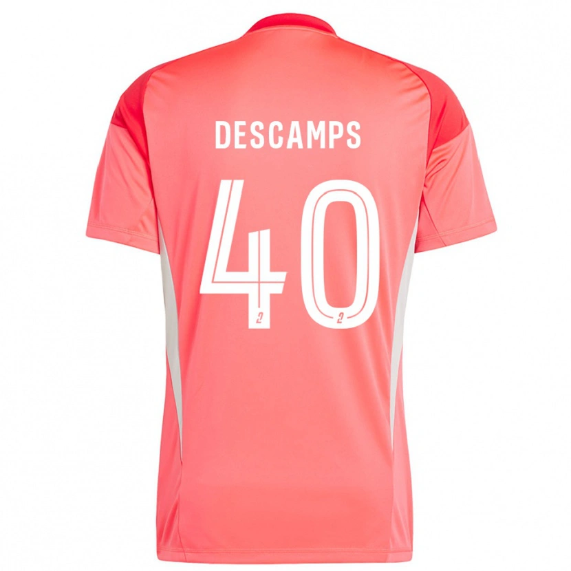 Danxen Mujer Camiseta Rémy Descamps #40 Naranja Claro Portero Equipación 2025/26 La Camisa