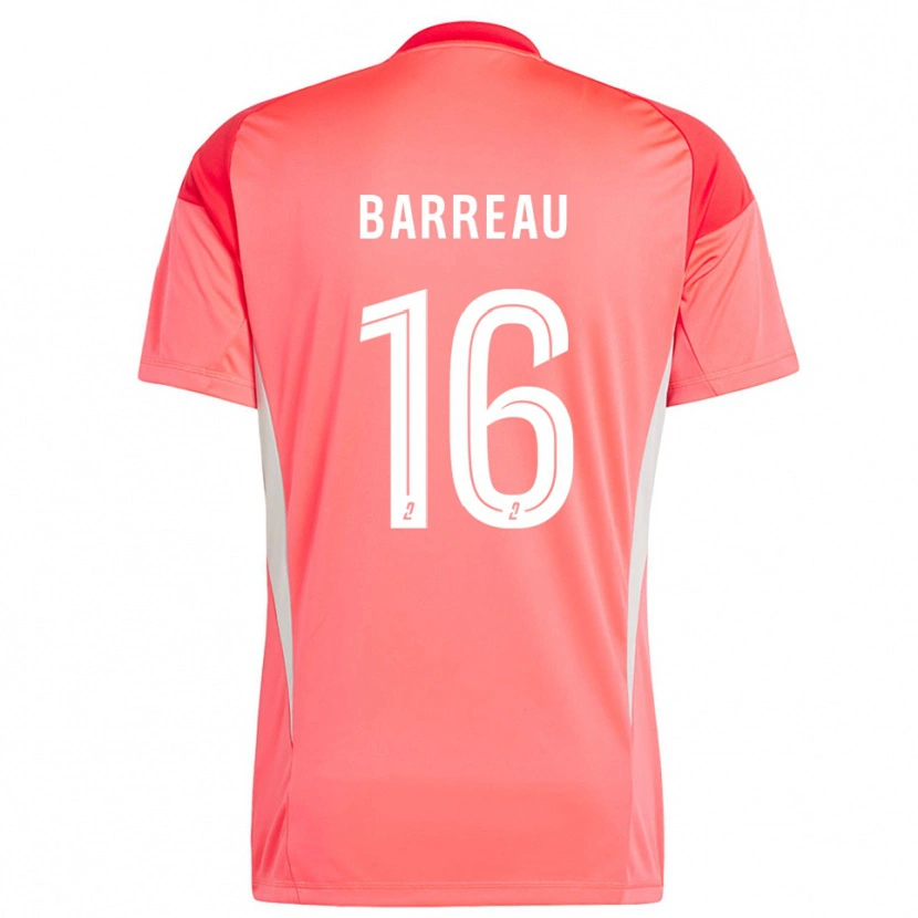 Danxen Mujer Camiseta Axel Barreau #16 Naranja Claro Portero Equipación 2025/26 La Camisa