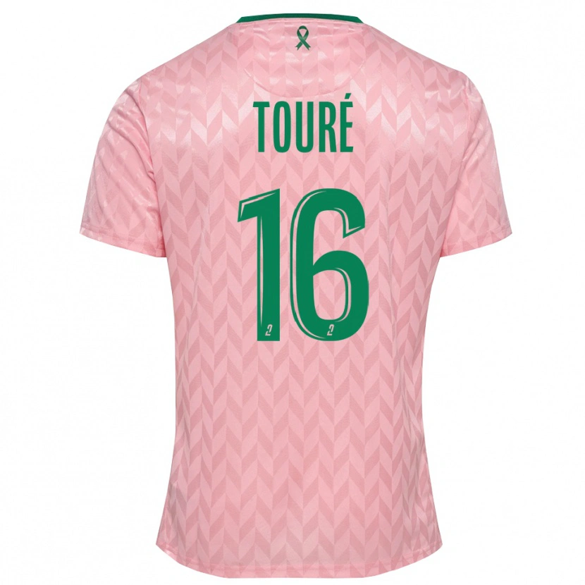 Danxen Mujer Camiseta Issiaka Touré #16 Verde Rosa Portero Equipación 2025/26 La Camisa