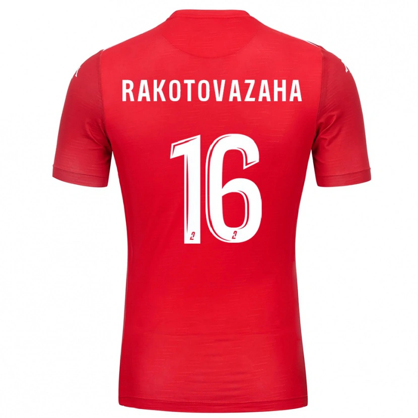 Danxen Mujer Camiseta Allan Rakotovazaha #16 Blanco Rojo Portero Equipación 2025/26 La Camisa