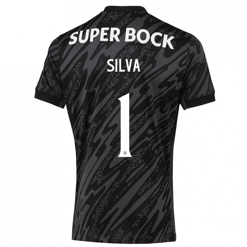 Danxen Mujer Camiseta Rui Silva #1 Gris Negro Blanco Portero Equipación 2025/26 La Camisa