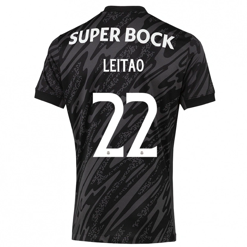 Danxen Mujer Camiseta Tiago Leitão #22 Gris Negro Blanco Portero Equipación 2025/26 La Camisa