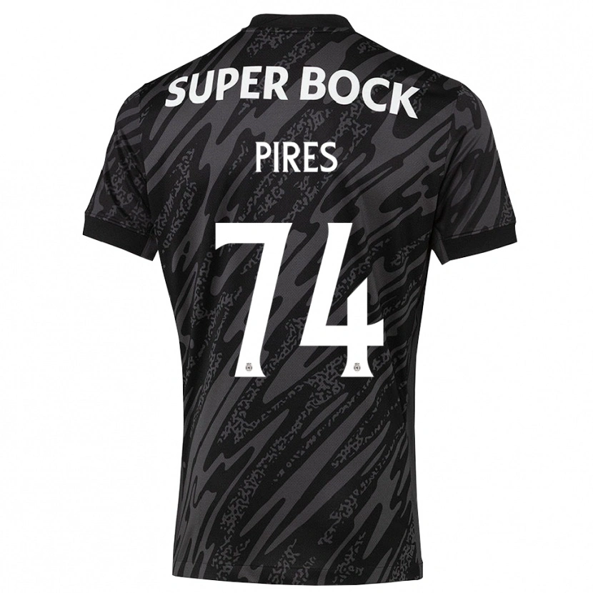 Danxen Mujer Camiseta Guilherme Pires #74 Gris Negro Blanco Portero Equipación 2025/26 La Camisa