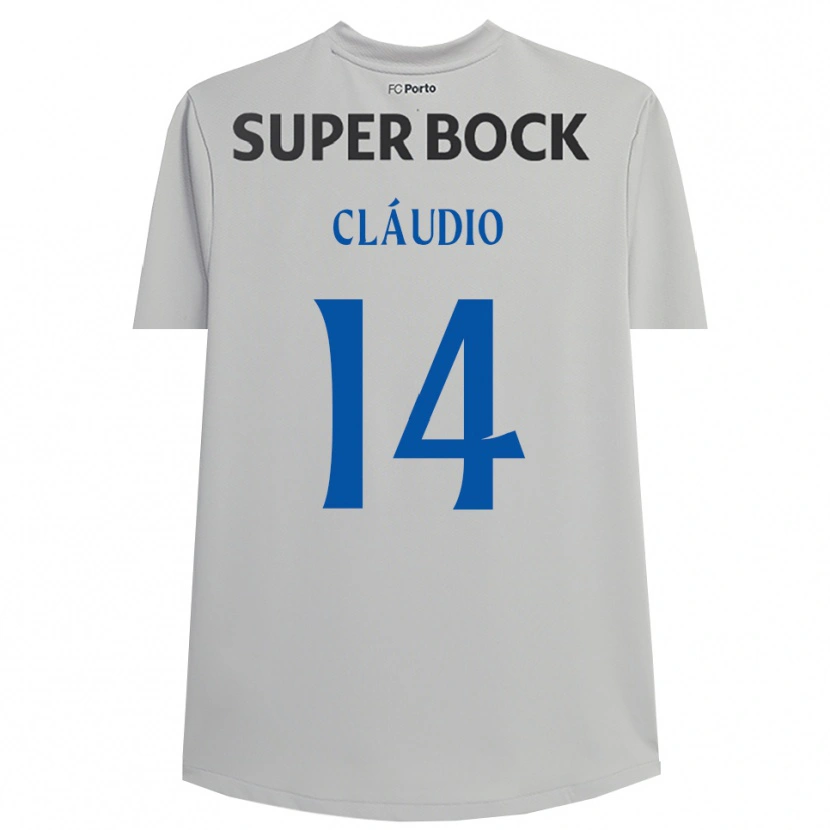 Danxen Mujer Camiseta Cláudio Ramos #14 Gris Claro Negro Portero Equipación 2025/26 La Camisa