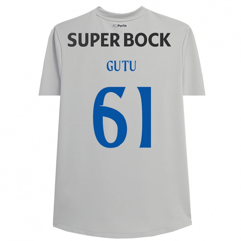 Danxen Mujer Camiseta Denis Gutu #61 Gris Claro Negro Portero Equipación 2025/26 La Camisa