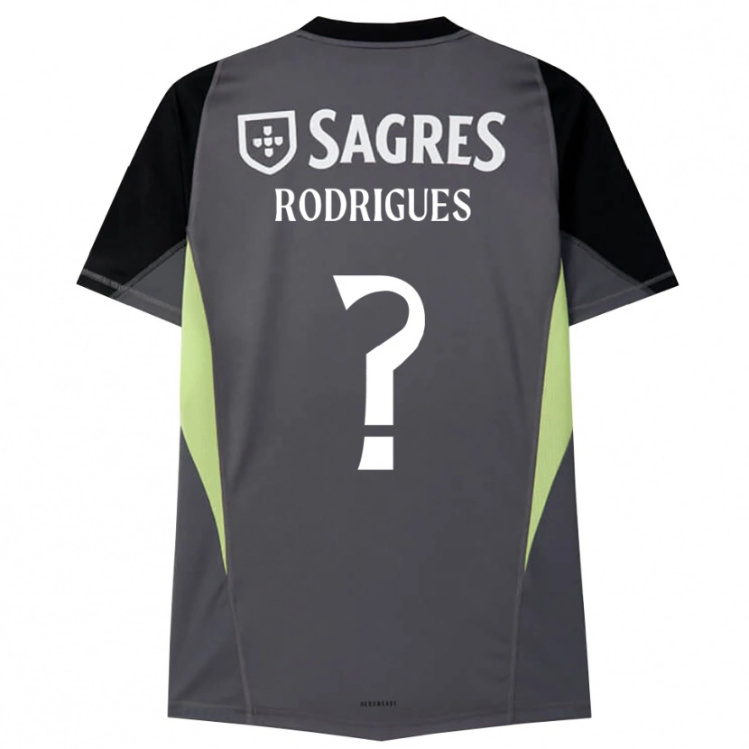 Danxen Mujer Camiseta Miguel Rodrigues #0 Gris Oscuro Negro Portero Equipación 2025/26 La Camisa