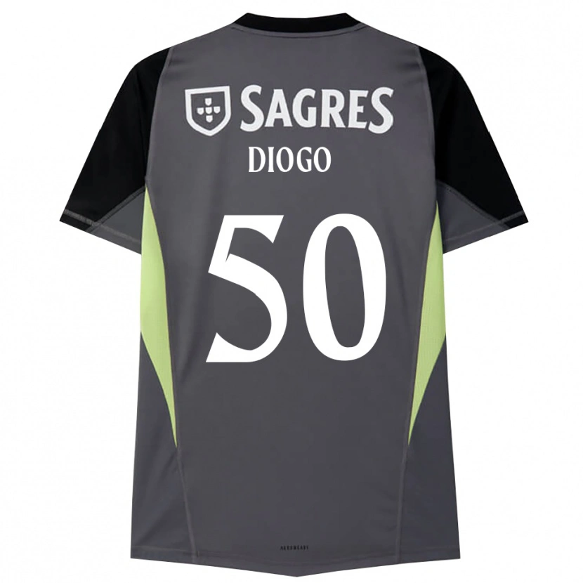 Danxen Mujer Camiseta Diogo Ferreira #50 Gris Oscuro Negro Portero Equipación 2025/26 La Camisa