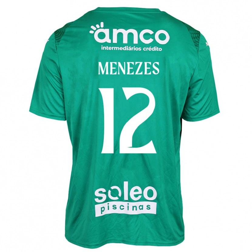 Danxen Mujer Camiseta Gabriel Menezes #12 Verde Blanco Portero Equipación 2025/26 La Camisa