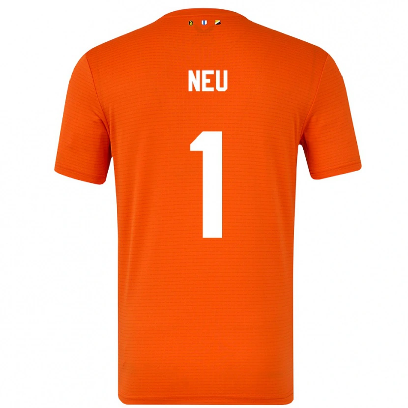 Danxen Mujer Camiseta Luca Neu #1 Naranja Negro Portero Equipación 2025/26 La Camisa