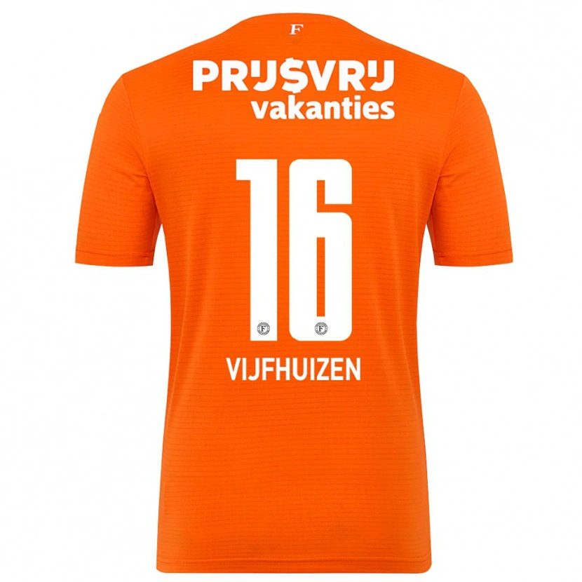 Danxen Mujer Camiseta Beer Vijfhuizen #16 Naranja Negro Portero Equipación 2025/26 La Camisa