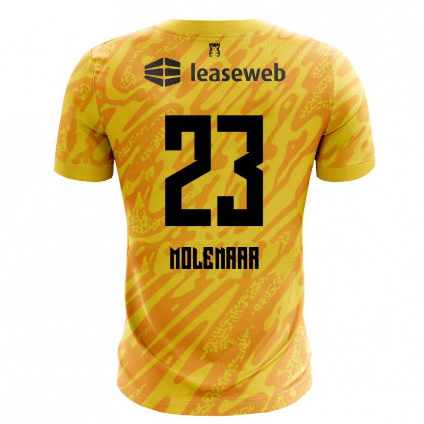 Danxen Mujer Camiseta Finn Molenaar #23 Naranja Amarillo Negro Portero Equipación 2025/26 La Camisa